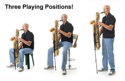 SaxSupport Seated to Standing Three Playing Positions